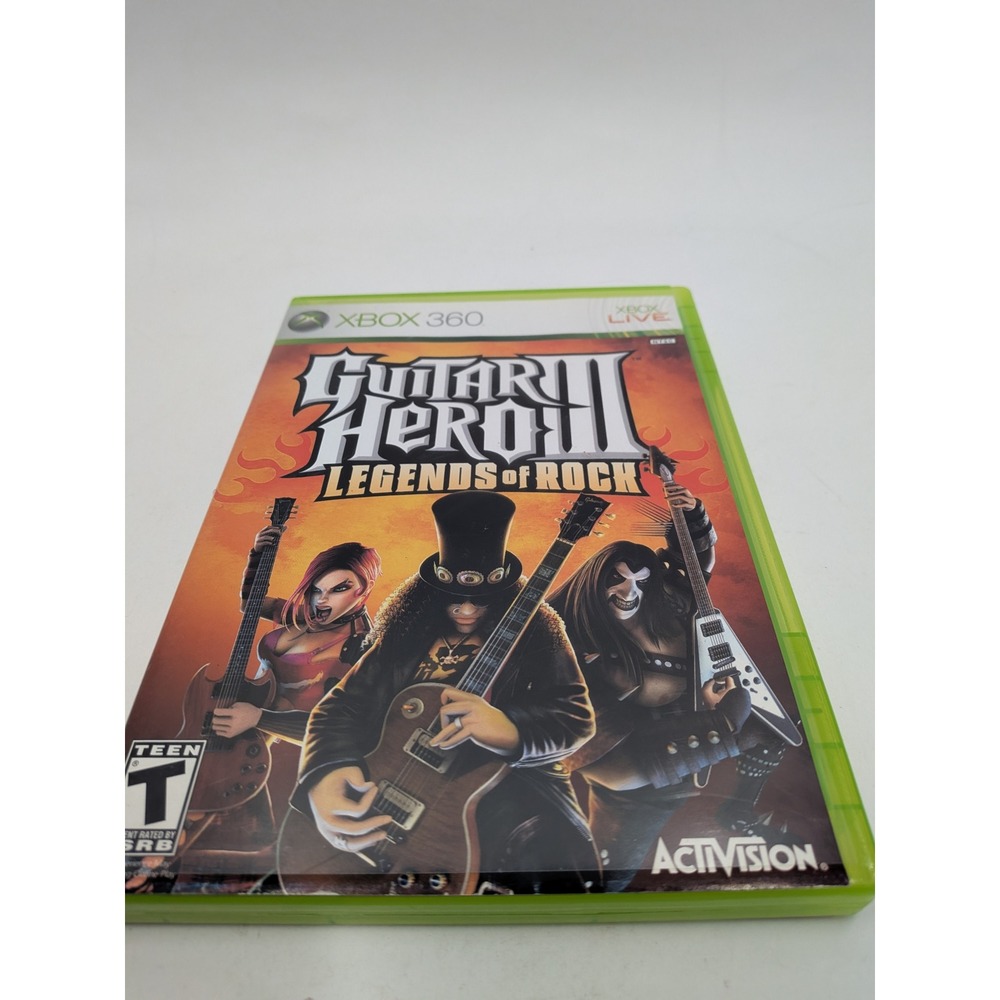 Guitar Hero III Legends of Rock Xbox 360 Game Activision Not For Resale Disc